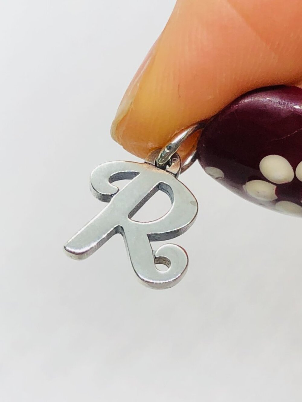 James Avery Script Initial R Charm
